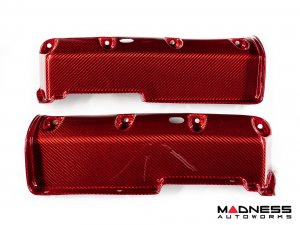 Alfa Romeo 4C Carbon Fiber Seat Belt Trim Set - Red Candy
